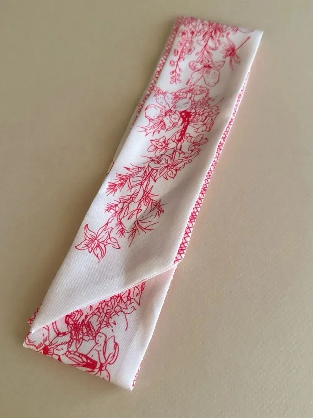 Red Floral Scarf M1590